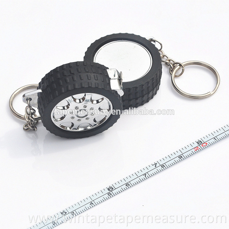 Advertising Gift Custom China Cheap Keychain Car Tyre Mini Steel Tape Measure